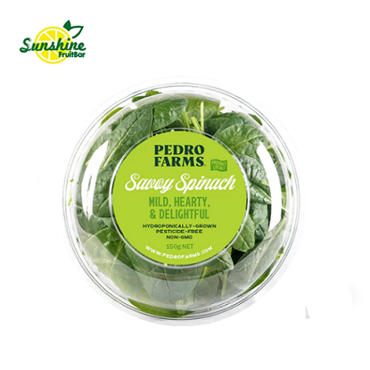 Show details for PEDRO FARMS SAVOY SPINACH 150G